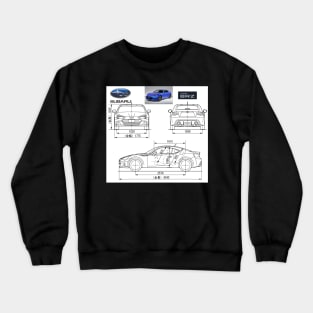 Subaru BRZ Blueprint Crewneck Sweatshirt